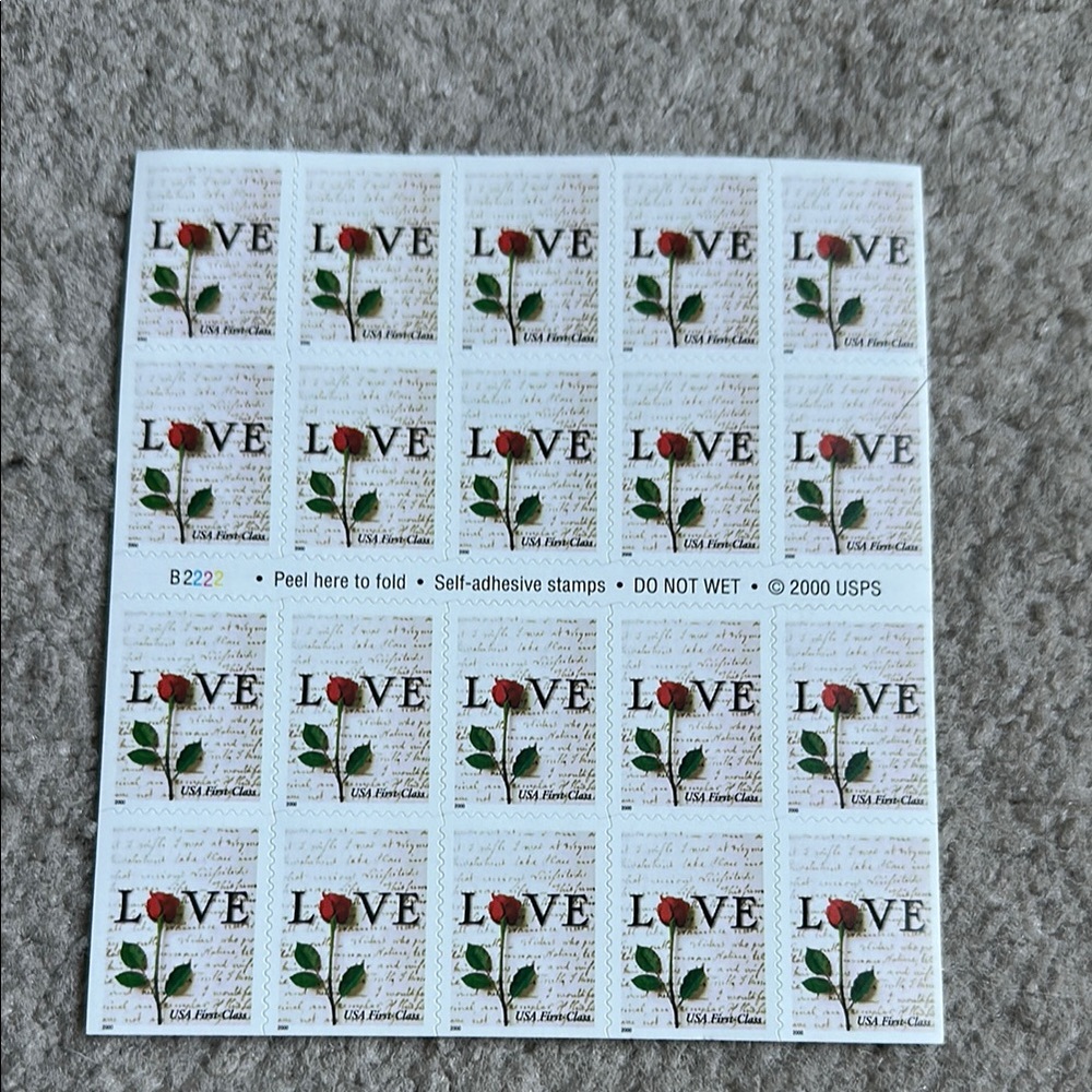 USPS Love 2002 Stamps